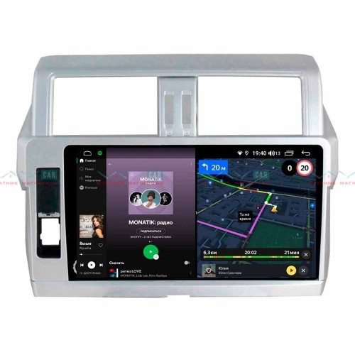 Штатная магнитола VAYCAR 10V4R 4/64 ГБ крутилки для Toyota Land Cruiser Prado 150 2013-2017 на Android 10.0