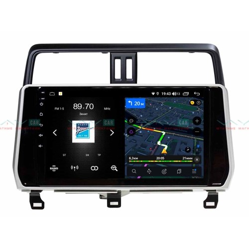 Штатная магнитола VAYCAR 10V4 4/64 ГБ для Toyota Land Cruiser Prado 150 2017-2020 на Android 10.0