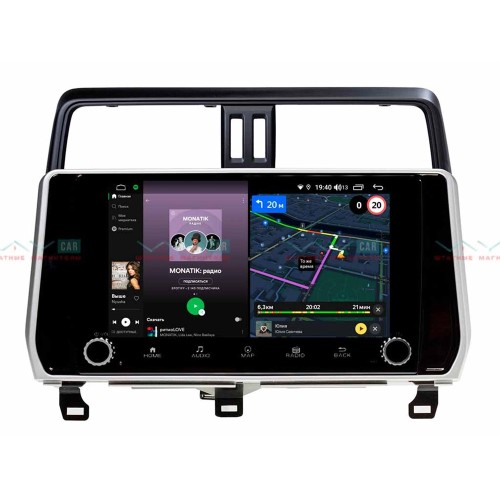 Штатная магнитола VAYCAR 10V4R 4/64 ГБ крутилки для Toyota Land Cruiser Prado 150 2017-2020 на Android 10.0