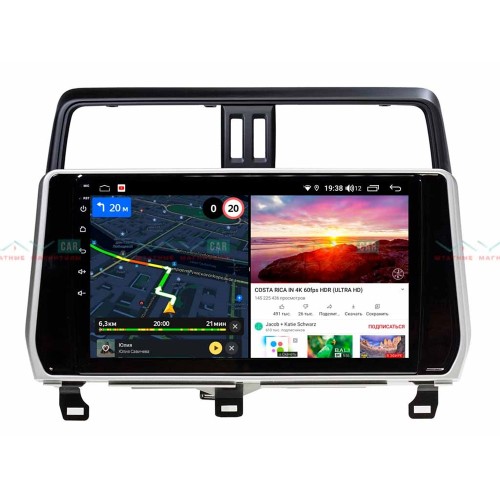 Штатная магнитола VAYCAR 10V6 6/128 ГБ для Toyota Land Cruiser Prado 150 2017-2020 на Android 10.0