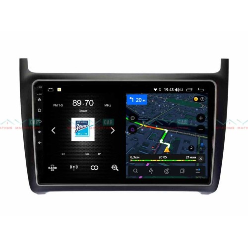 Штатная магнитола VAYCAR 09V4 4/64 ГБ для Volkswagen Polo 5 2009-2019 на Android 10.0