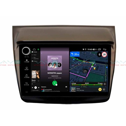 Автомагнитола VAYCAR 09V4R 4/64 ГБ крутилки для Mitsubishi Pajero Sport II, L200 IV 2006-2015 на Android 10.0
