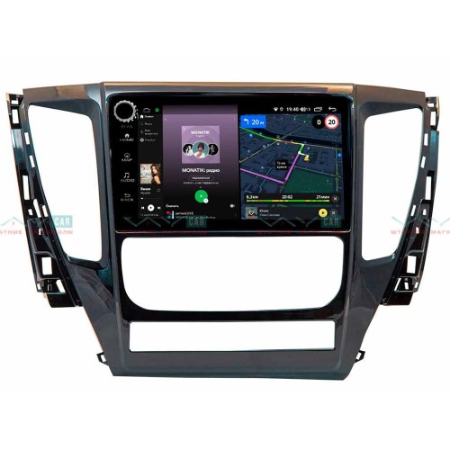 Штатная магнитола VAYCAR 09V4R 4/64 ГБ крутилки для Mitsubishi Pajero Sport III, L200 V 2015-2021 на Android 10.0