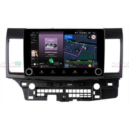 Штатная магнитола VAYCAR 10V4R 4/64 ГБ крутилки для Mitsubishi Lancer X 2007-2019 на Android 10.0