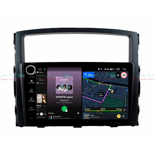 Штатная магнитола VAYCAR 09V4R 4/64 ГБ крутилки для Mitsubishi Pajero IV 2006-2019 на Android 10.0