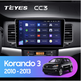 Штатная магнитола Teyes CC3 3/32 GB для SsangYong Actyon, Korando 2010-2013 на Android 10.0