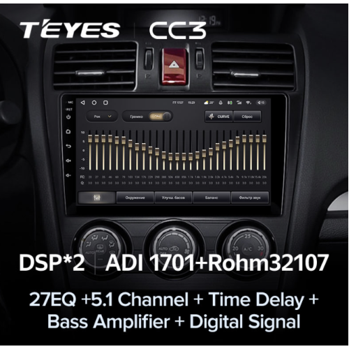 Штатная магнитола Teyes CC3 3/32 GB для Subaru Forester IV 2013-2014, Impreza IV 2012-2017 на Android 10.0