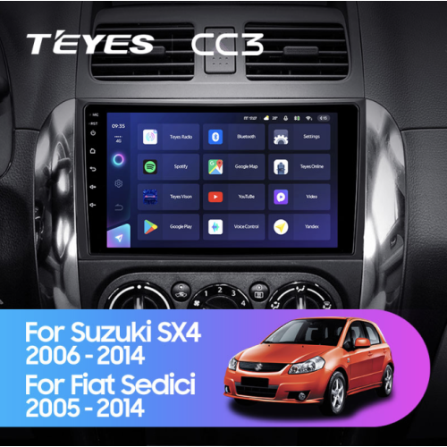 Штатная магнитола Teyes CC3 3/32 GB для Suzuki SX4 I 2006-2014 на Android 10.0