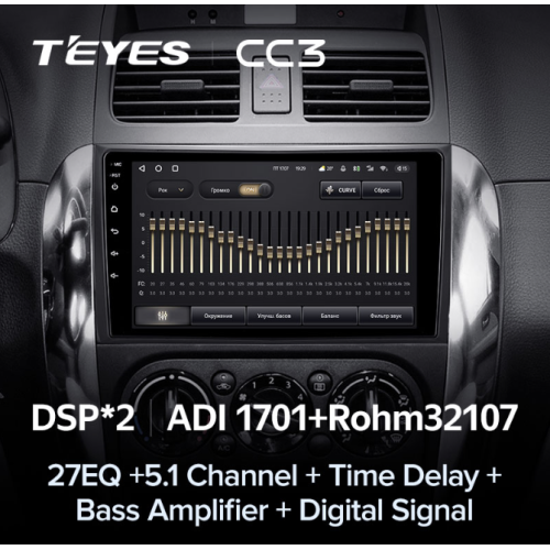 Штатная магнитола Teyes CC3 3/32 GB для Suzuki SX4 I 2006-2014 на Android 10.0