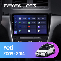 Штатная магнитола Teyes CC3 4/64 ГБ для Skoda Yeti 5L 2009-2014 на Android 10.0