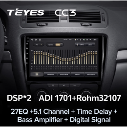 Штатная магнитола Teyes CC3 4/64 ГБ для Skoda Octavia II (A5) 2004-2013 на Android 10.0
