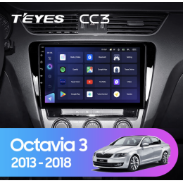 Штатная магнитола Teyes CC3 4/64 ГБ для Skoda Octavia III (A7) 2013-2018 на Android 10.0