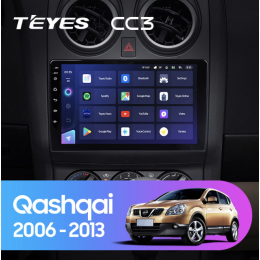 Штатная магнитола Teyes CC3 4/64 ГБ для Nissan Qashqai I 2007-2013 на Android 10.0