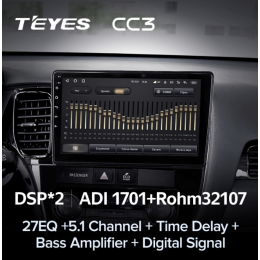 Штатная магнитола Teyes CC3 4/64 ГБ для Mitsubishi Outlander III 2013-2020 на Android 10.0