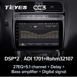 Штатная магнитола Teyes CC3 4/64 ГБ для Volkswagen Polo 5 2009-2019 на Android 10.0