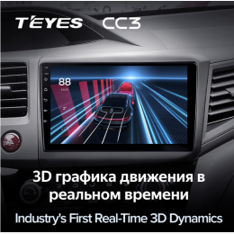 Штатная магнитола Teyes CC3 4/64 ГБ для Honda Civic 2012-2015 на Android 10.0