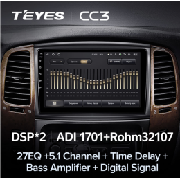 Штатная магнитола Teyes CC3 3/32 GB для Toyota Land Cruiser 100 2002-2007 на Android 10.0