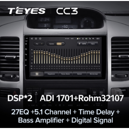 Штатная магнитола Teyes CC3 3/32 GB для Toyota Land Cruiser Prado 120 2002-2009 на Android 10.0