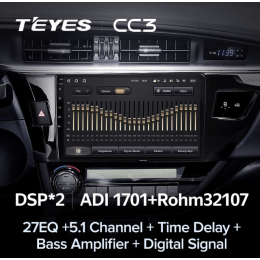 Штатная магнитола Teyes CC3 3/32 GB для Toyota Corolla XI 2013-2015 на Android 10.0