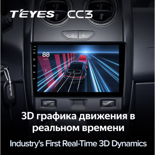 Штатная магнитола Teyes CC3 4/64 ГБ для Renault Duster 2015-2020 на Android 10.0