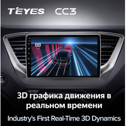 Штатная магнитола Teyes CC3 3/32 GB для Hyundai Solaris II 2017-2020 на Android 10.0
