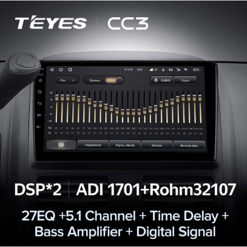 Штатная магнитола Teyes CC3 4/64 ГБ для Honda CR-V 2004-2006 на Android 10.0