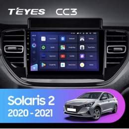 Штатная магнитола Teyes CC3 4/64 ГБ для Hyundai Solaris 2020+ на Android 10.0