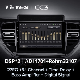 Штатная магнитола Teyes CC3 4/64 ГБ для Hyundai Solaris 2020+ на Android 10.0