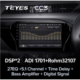 Штатная магнитола Teyes CC3 3/32 GB для Toyota Hilux 2015-2020 на Android 10.0