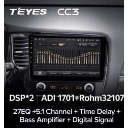 Штатная магнитола Teyes CC3 3/32 GB для Mitsubishi Outlander III 2019-2024 на Android 10.0