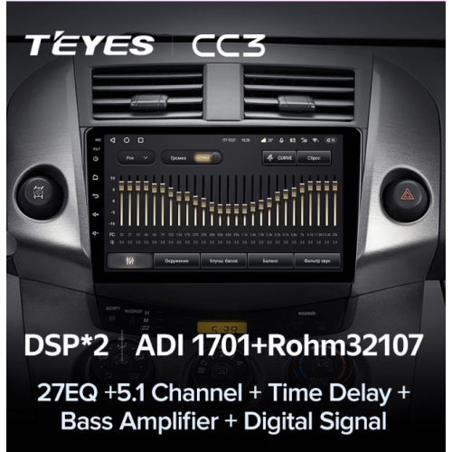 Штатная магнитола Teyes CC3 4/64 ГБ для Toyota RAV4 (XA30) 2006-2013 на Android 10.0