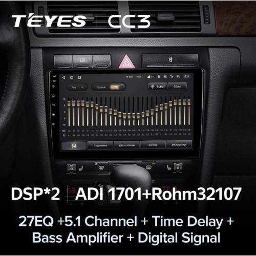Штатная магнитола Teyes CC3 6/128 ГБ для Audi A6 II (C5) 1998-2004 на Android 10.0