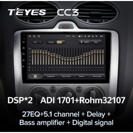 Автомагнитола Teyes CC3 6/128 ГБ для Ford Focus II 2005-2011 (климат) на Android 10.0