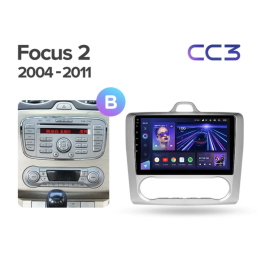 Автомагнитола Teyes CC3 6/128 ГБ для Ford Focus II 2005-2011 (климат) на Android 10.0
