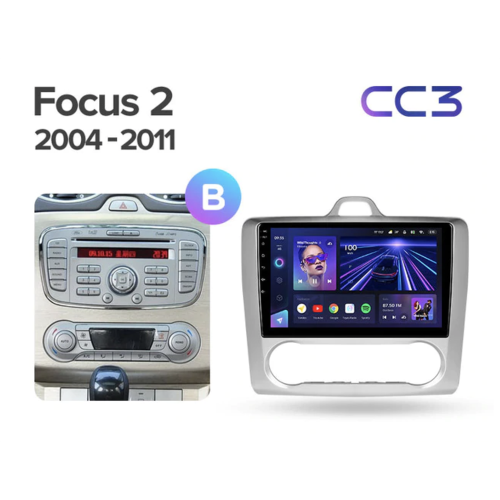 Автомагнитола Teyes CC3 6/128 ГБ для Ford Focus II 2005-2011 (климат) на Android 10.0