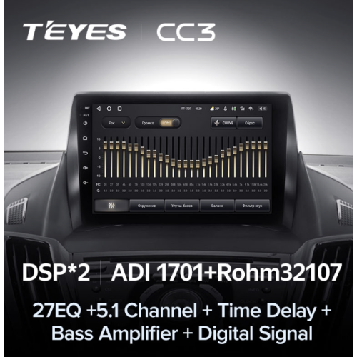Штатная магнитола Teyes CC3 6/128 ГБ для Ford Kuga II 2013-2019 на Android 10.0