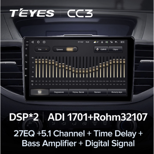Штатная магнитола Teyes CC3 6/128 ГБ для Honda CR-V IV 2012-2016 на Android 10.0