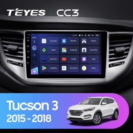 Штатная магнитола Teyes CC3 6/128 ГБ для Hyundai Tucson III 2015-2018 на Android 10.0