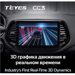 Штатная магнитола Teyes CC3 6/128 ГБ для Jeep Compass II 2017-2024 на Android 10.0