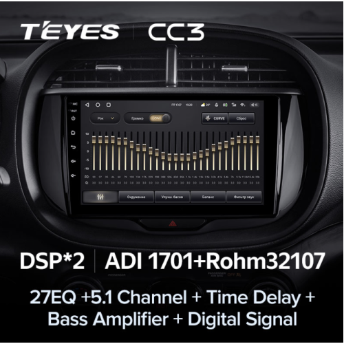 Штатная магнитола Teyes CC3 6/128 ГБ для Kia Soul III 2019-2024 на Android 10.0