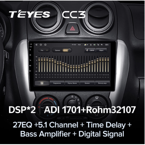 Автомагнитола Teyes CC3 6/128 ГБ для Lada Granta I 2011-2018 на Android 10.0