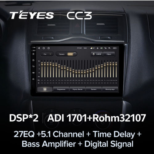 Штатная магнитола Teyes CC3 6/128 ГБ для LADA Granta Cross 2018-2025 на Android 10.0