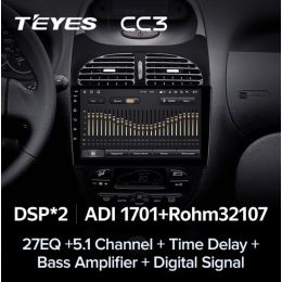 Штатная магнитола Teyes CC3 6/128 ГБ для Peugeot 206 1998-2012 на Android 10.0