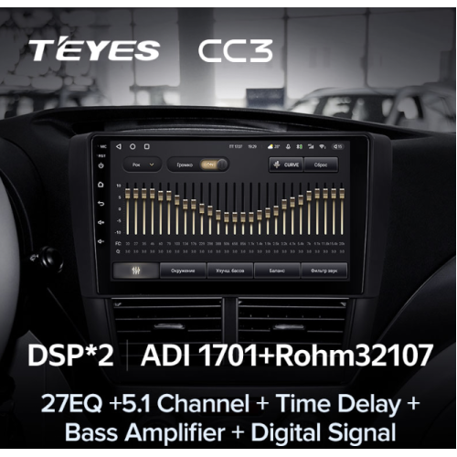 Штатная магнитола Teyes CC3 6/128 ГБ для Subaru Forester III, Impreza III 2007-2013 на Android 10.0