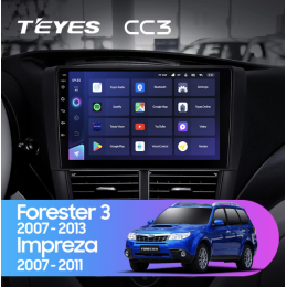 Штатная магнитола Teyes CC3 6/128 ГБ для Subaru Forester III, Impreza III 2007-2013 на Android 10.0