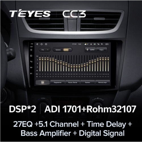 Штатная магнитола Teyes CC3 6/128 ГБ для Suzuki Swift IV 2011-2017 на Android 10.0