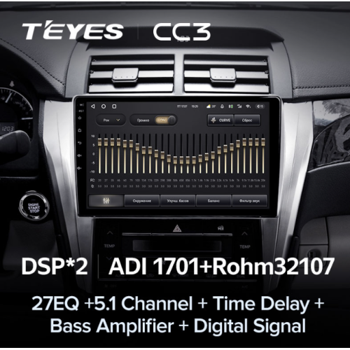 Штатная магнитола Teyes CC3 6/128 ГБ для Toyota Camry V55 2014-2018 на Android 10.0