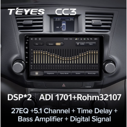 Штатная магнитола Teyes CC3 6/128 ГБ для Toyota Highlander (U40) 2007-2013 на Android 10.0