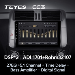 Штатная магнитола Teyes CC3 6/128 ГБ для Toyota Land Cruiser Prado 150 2009-2013 на Android 10.0