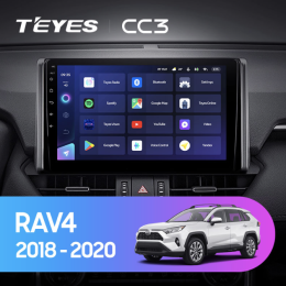 Штатная магнитола Teyes CC3 6/128 ГБ для Toyota RAV4 (XA50) 2018-2024 на Android 10.0